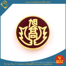 Personal Design Iron Stamped Soft Enamel Metal Pin Badge with Gold Plating